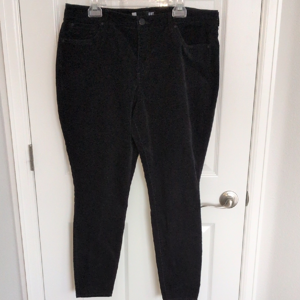 Kut From The Kloth Diana Fab Ab Skinny High Rise Jeans - Black Corduroy - 16W
